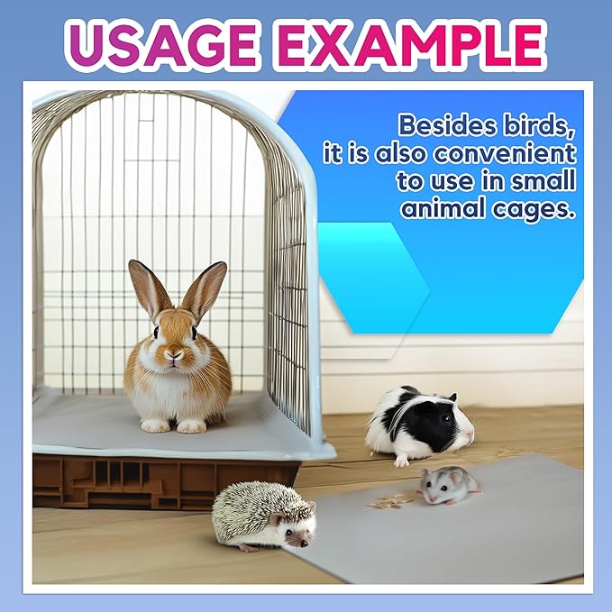 HA SHI Bird Cage Liners, 120 Disposable Newsprint Sheets, Unscented Paper for Pet Enclosures, Packing and Crafts (Standard (20" x 18"))