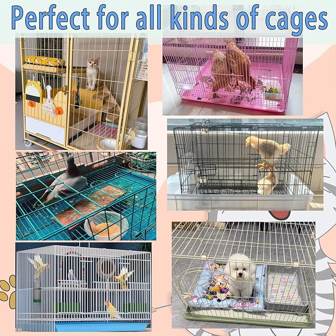 6pcs Set Bird Cage Cleaner Kit - Stainless Steel Poop Remover & Scraper Tool- Essential Bird Cage Accessories for Parakeet Items & Small Animal Cage Cleaning
