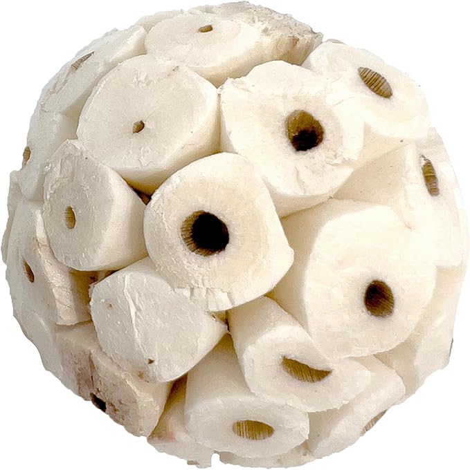 5124 Mini Sola Balls Pk18 - Handcrafted Soft sola Wood Bird Foraging Foot Toys, Small Size chewable Balls, Lightweight, Conditions Beaks and feet, Delightful for Small Size Pet Birds