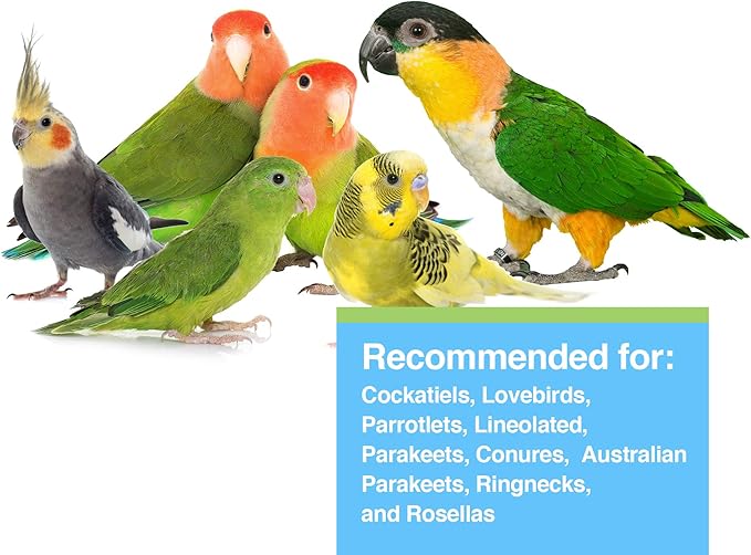Hari Tropimix Bird Food for Cockatiels and Lovebirds, Hagen Parrot Food with Seeds, Fruit, Vegetables, Vitamins & Amino Acids, 8 Pound (Pack of 1)