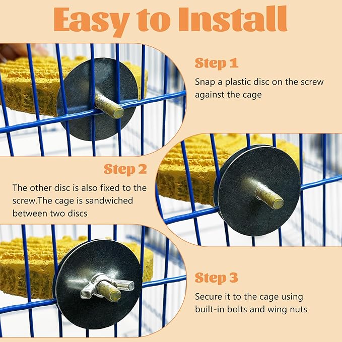 3 Pcs Bird Perch Resin Bird Beak Grinding Stone Leaf Shape Perch Stand Foot Clawing Trimmer Platform Cage Accessories for Cockatiels Conures Budgies Lovebirds (Yellow)