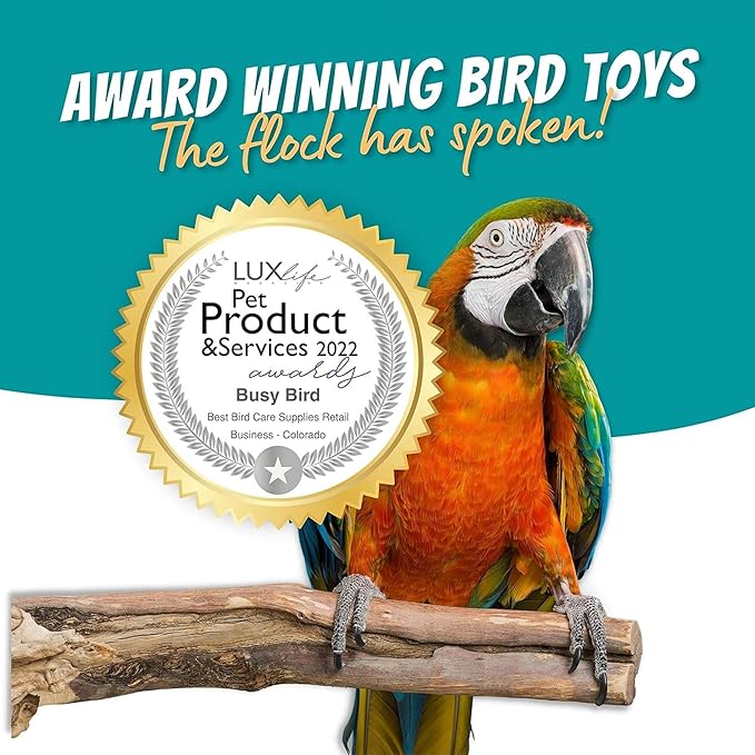 Bird Toys (Goodie Gadget) Treat Dispenser | Parrot Foraging | Bird Puzzle Feeder | Large Bird Toys | Durable Cage Accessory to Promote Natural Foraging Behavior for Parrots, Cockatiel, Parakeets