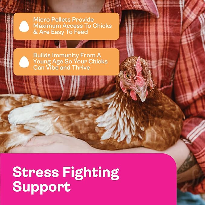 Chicken Probiotics & Vitamins – Immune Support and Stress Relief Supplement for Chicks and Adult Chickens – Digestive Health with Oregano & Garlic – Poultry Feed Additive – 1.5 lb