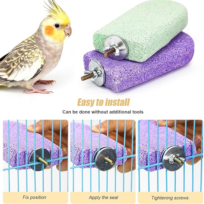 3 Pack Parrot Perch Stands Birds Stand Pole Natural Wild Grape Stick Grinding Paw Climbing Standing Cage Accessories Toy Branches for Parakeet, Budgies, Lovebirds (Style-4)