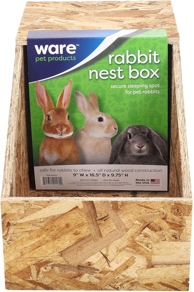 Ware Manufacturing Wood Nesting Box for Rabbits