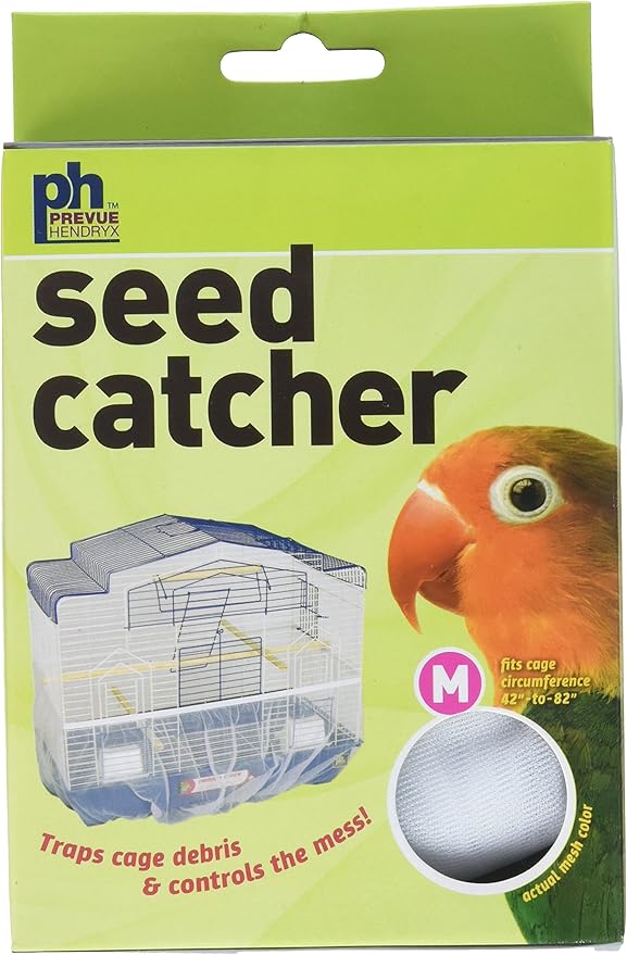 Prevue Pet Products Seed Guard Nylon Mesh Bird Seed Catcher, 8-Inch, Medium, color may vary