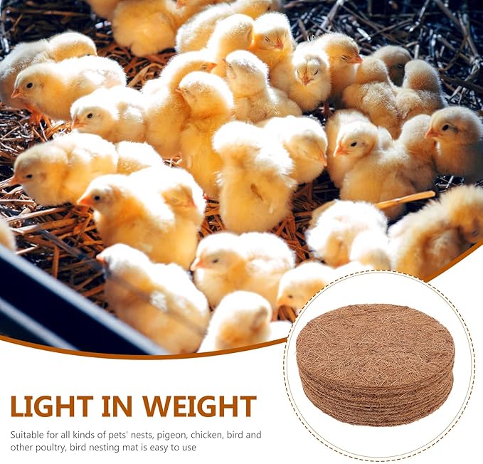 Healeved Pigeon Nest Mat Natural Coconut Fiber 7.87X7.87In Eco-Friendly Bird Nesting Pads for Pigeon Breeding Homing and Comfortable Pet Nest Supplies