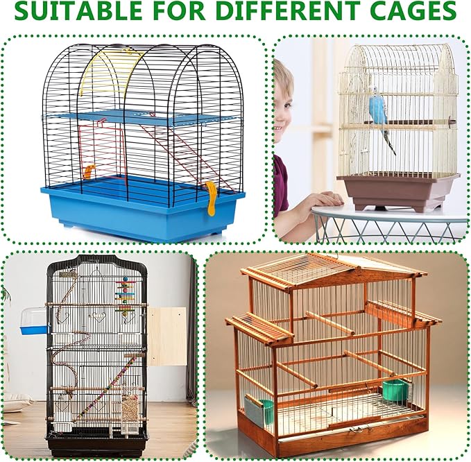 Large Bird Cage Mat, 35x47 Inch Under Pet Cage Mat for Bird Cages, Dog Crate Mat Liner, Reptile Aquariums, Waterproof Felt Liner with Non-Slip Backing for Kennel Training, Floor Protector