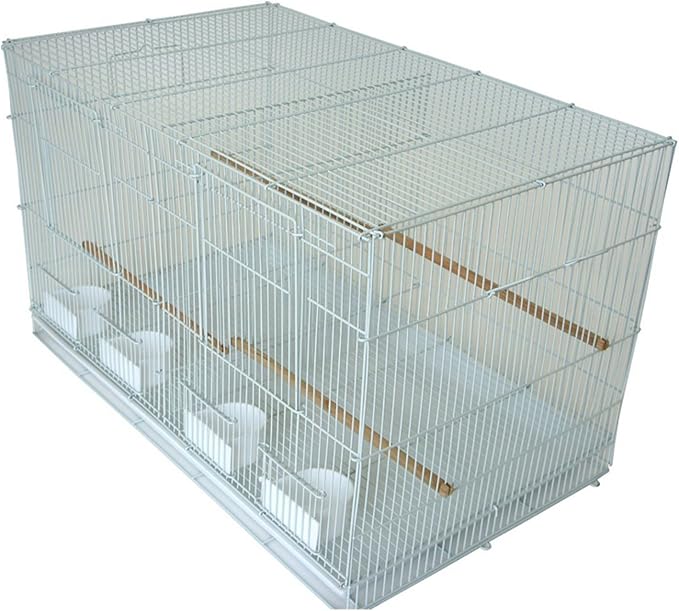 YML Breeding Cages with Divider, Medium, Black, Set of 4