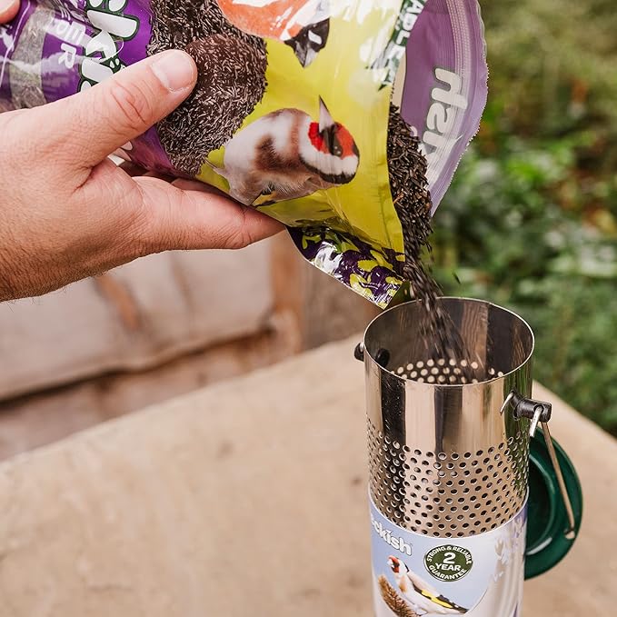 Peckish All Weather Metal Nyjer Seed Bird Feeder, Large