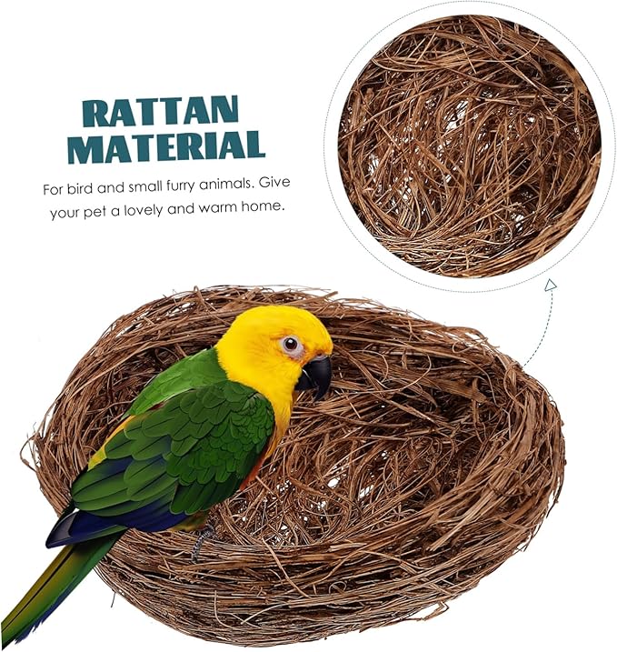 balacoo Parrot Nesting Box Cage Hatch House Hut Cave for Small Parrots Bird Egg Basin Nest Bowl Pigeons Quails Small Birds