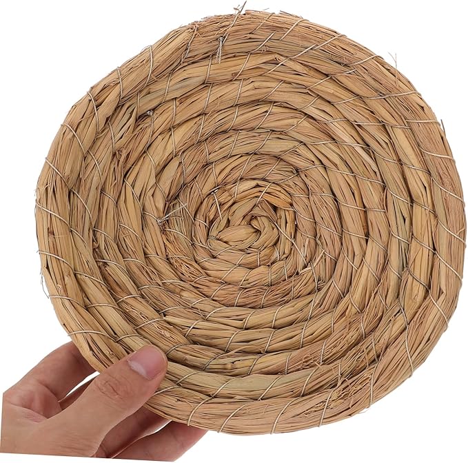 Handmade Straw Bird Nest for Pets Natural Woven Nest House for Parrots Macaws African Greys Furry Animals Sleeping Breeding
