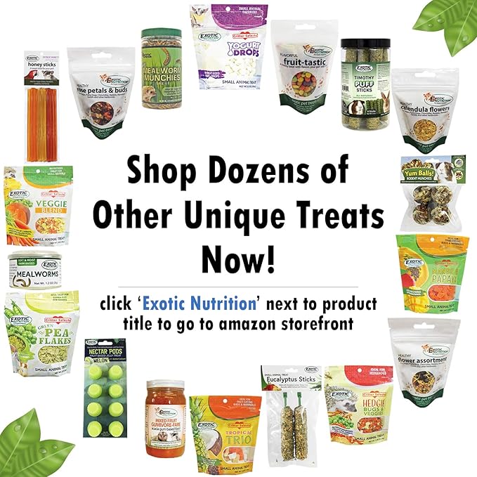 Nectar Pods (Yogurt) - Calcium-Fortified Jelly Fruit Treat - Sugar Gliders, Marmosets, Squirrels, Parrots, Cockatiels, Parakeets, Lovebirds, Conures, Hamsters, Day Geckos, Kinkajous & Other Small Pets