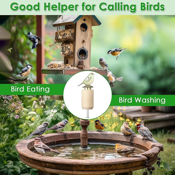 Dreyoo Bird Whistle Call with Rosin, Zinc Alloy & Wooden Birds Caller for Outdoor Birds Watching, Nature Play and Gifts for Bird Lovers(Wood Color)