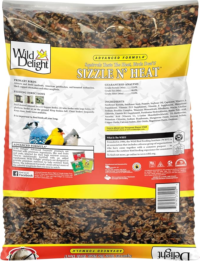 Wild Delight Sizzle N' Heat Bird Food, 5 lb (372050)