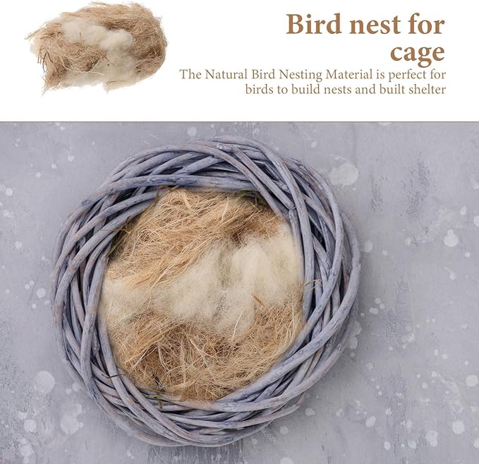 SUPVOX 1 Pack of Birds Nesting Material Bird Bedding Material Parrot Nesting Material Bird Nesting Supplies for Bird Nest（40g