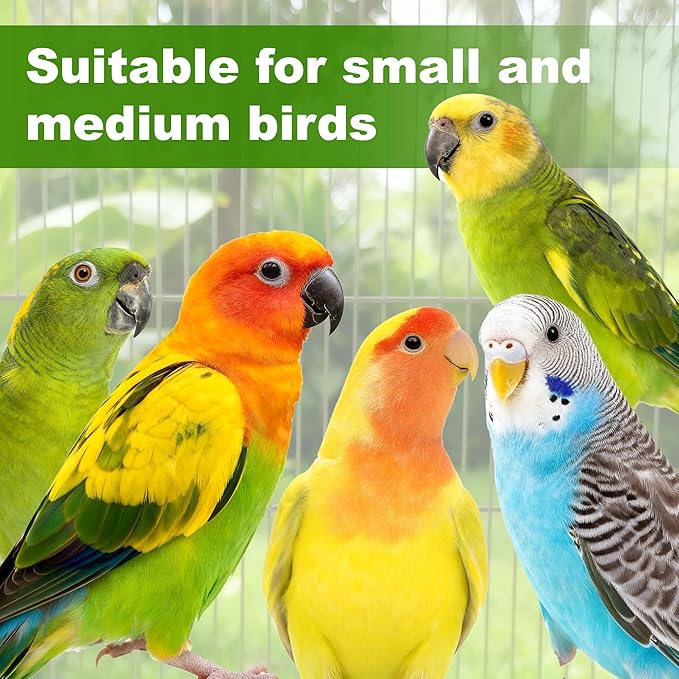 Rotating Bird Perches, Natural Wooden Perch with Chew Toy, Bird Toys for Small & Medium Birds, Medium, Natural Wood Color, 1 Set