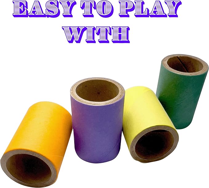 8011 PK20 1.5 Inch Mini Tube Donuts - Compressed Cardboard Shreddable Bird Foot Toys, Classic Foraging Toy, Lots of Shreddable Paper Layers, Fun for Small to Med Size Pet