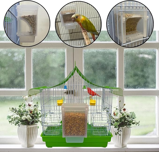 Bird feeders, Automatic Feeder, Canary Bird Feeder, Feeder for Finches, Canary Food, Feeder for Birds in a cage, Food Dispenser, cage, Accessories for Parakeets, Seed Feeder, Accessories for Cages