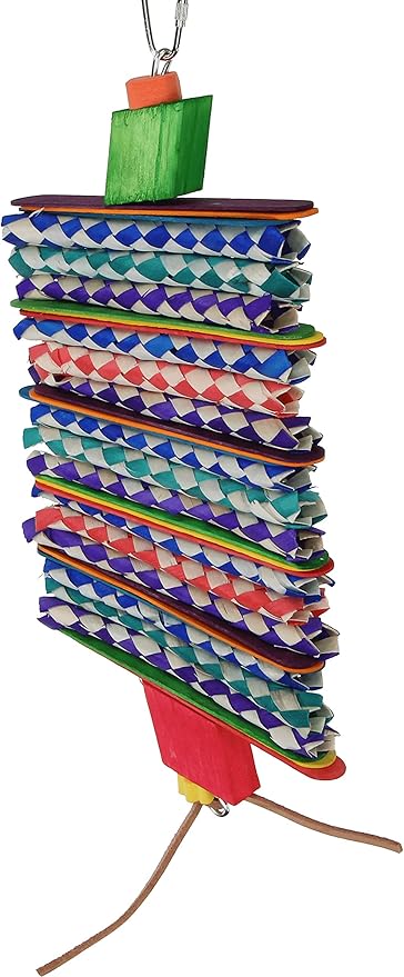 Bonka Bird Toys 1078 Big Step Shredder 10" x 6", Parrot Chew Forage Cage Toy, African Grey, Conure, Amazon, and Similar