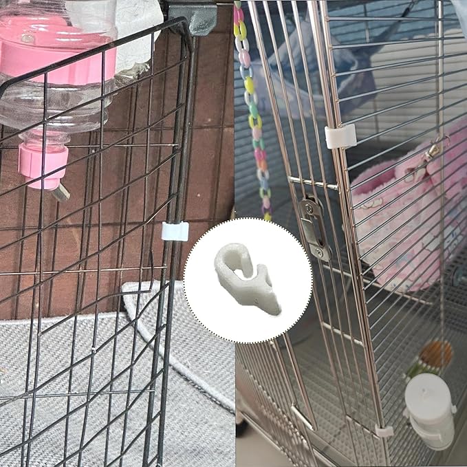100 Pcs Detachable Pet Cage Door Clip, Wire Cage Clips， Crate Door Buckles for Small Pet Cage Birds, Rabbits and Hamsters