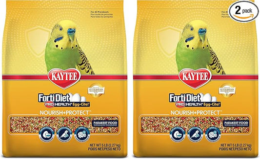 Kaytee Forti-Diet Pro Health Egg-Cite Nourish+Protect Parakeet,Supports Breeding and Molting,Nutrition Backed by Science,Digestive Health,5 pounds,(Pack of 2)