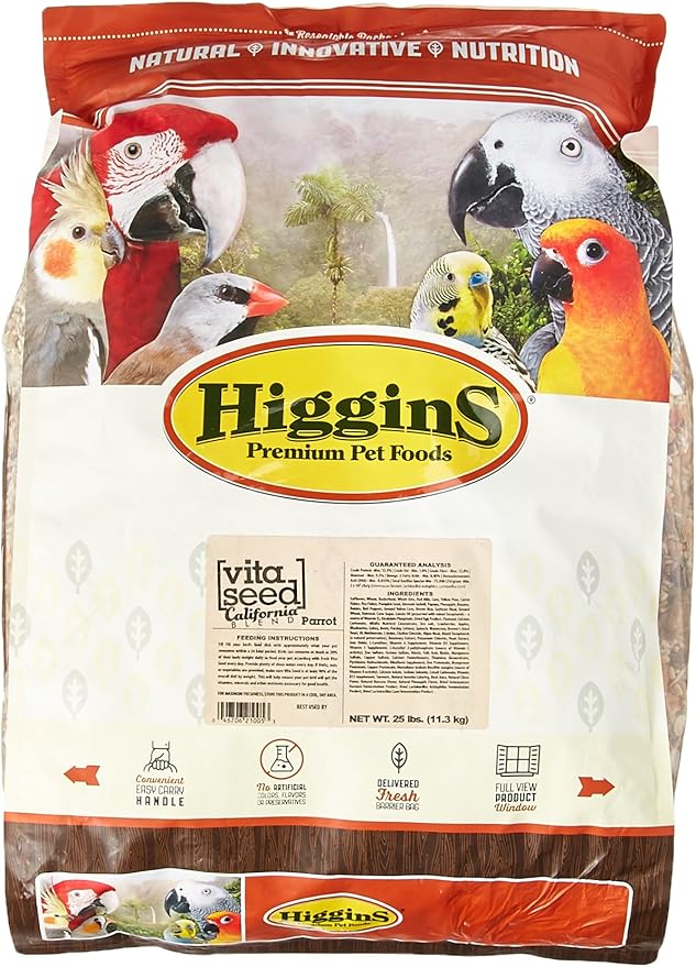 Higgins 466147 Vita California Blend Food For Birds, 25-Pound