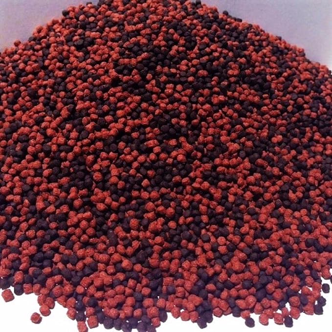 Gourmet Blend of 3mm-1/8 California Blackworm & Beef Heart Floating Pellets for Discus, Oscars, Cichlids, All Tropical Fish. GB-615 1/4-lb