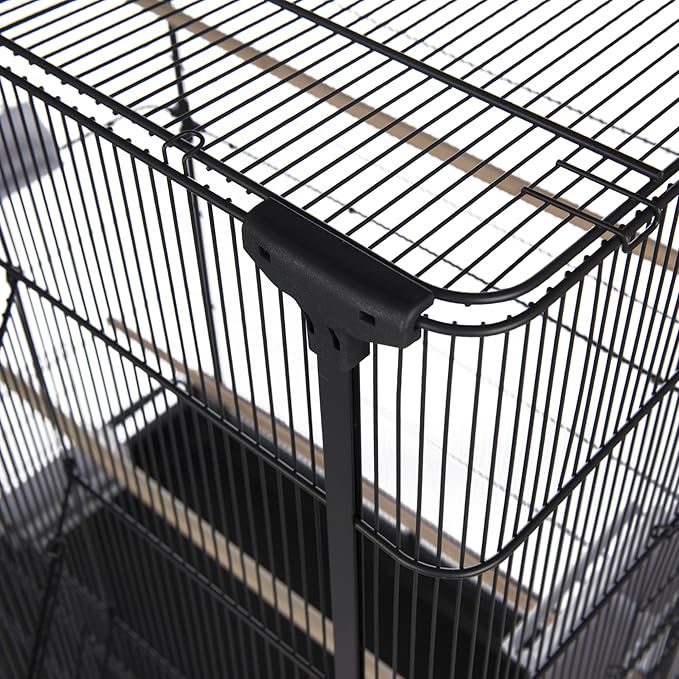 Prevue Pet Products Playtop Flight Bird Cage with Stand - F085, Black