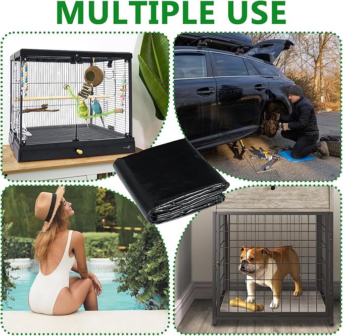 50x50 Inch Large Bird Cage Mat,Under Pet Cage Mat for Bird Cages, Dog Crate Mat Liner, Waterproof Felt Liner with Non-Slip Backing for Kennel Training, Floor Protector and Reptile Aquariums