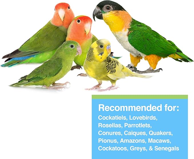 Hari Tropican Bird Food, Hagen Parrot Food with Peanuts & Sunflower Seeds, Cockatiels Granules, Lifetime Formula, 2mm, 25 lb Bag