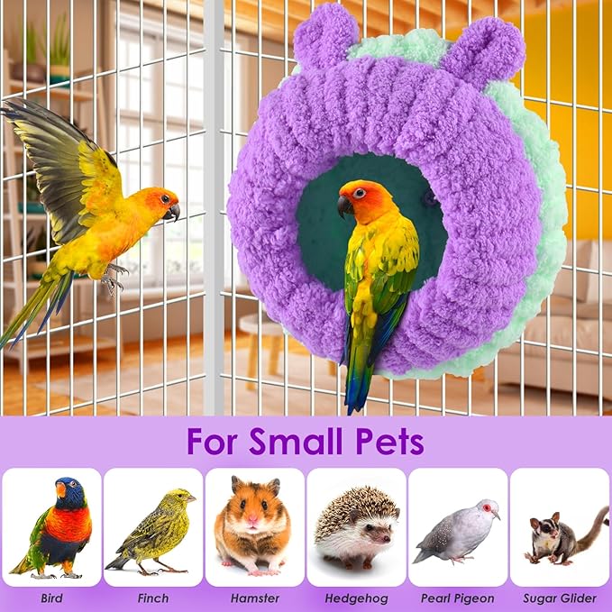 KATUMO Conure Nest, Bird Breeding Nest Cockatiel Snuggle Bed for Budgie, Parakeet, Cockatiel, Conure, Lovebird, Canary, Finch, Hamster, Small Pets