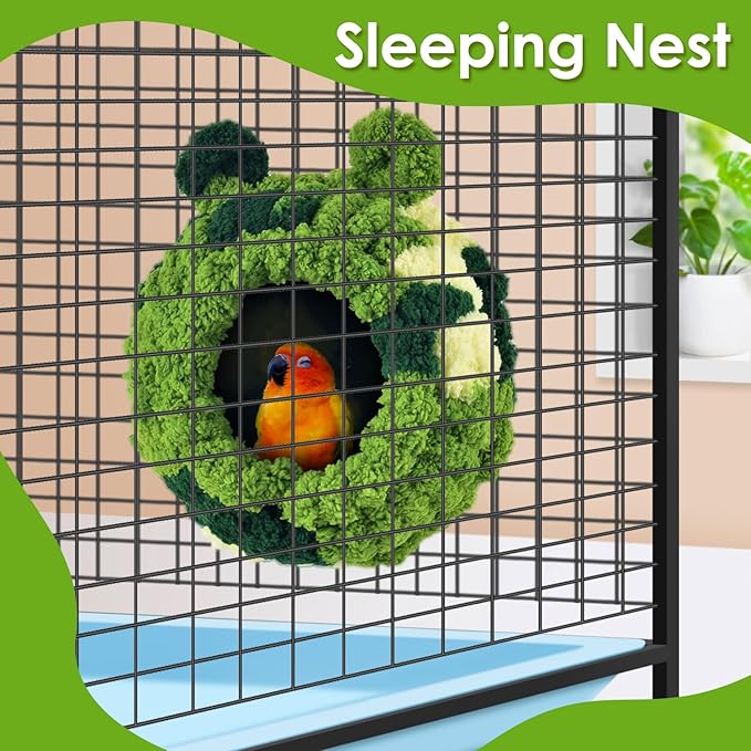 KATUMO Conure Nest, Bird Breeding House Cockatiel Snuggle Hut for Budgie, Parakeet, Cockatiel, Conure, Lovebird, Canary, Finch, Hamster, Small Pets