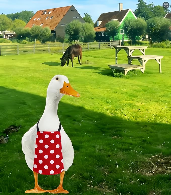 2 Pack Chicken Diapers for Hens, Roosters, Diapers for Ducks, Ducklings, Reusable Pet Diaper with Bow Ties Waterproof Poultry Nappies for Geese Pet Ducks-Red&Black Polka,L