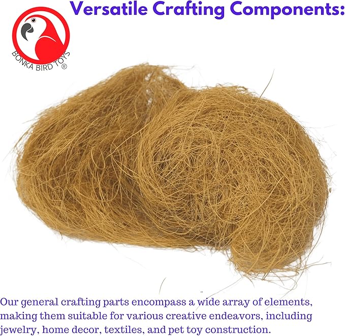 Bonka Bird Toys 3144 Coconut Fiber Bedding for Bird Nest Sterilized Natural Pet Fiber