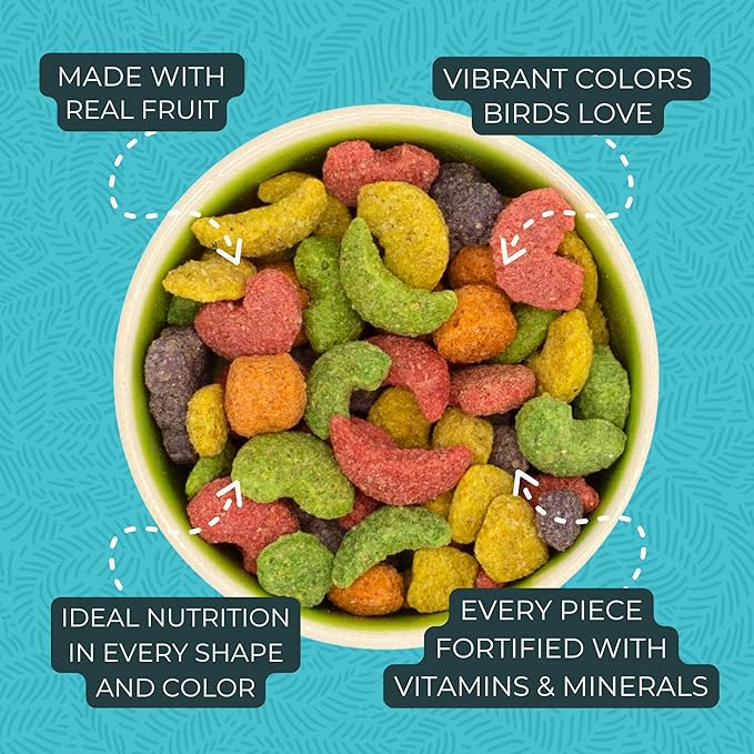 ZuPreem FruitBlend Parrot Pellets - Vitamin Fortified Large Bird Food for Parrots, Conures, African Greys, Caiques, Senegals, Amazons, Eclectus, and Small Cockatoos, 2 lb (Pack of 2)