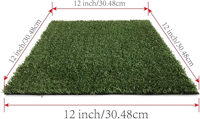 KuGuo Soft Plastic Fake Lawn Chicken Nesting Boxes Pads Chicken Bedding 12 x 12 inches (Soft Short Grass)