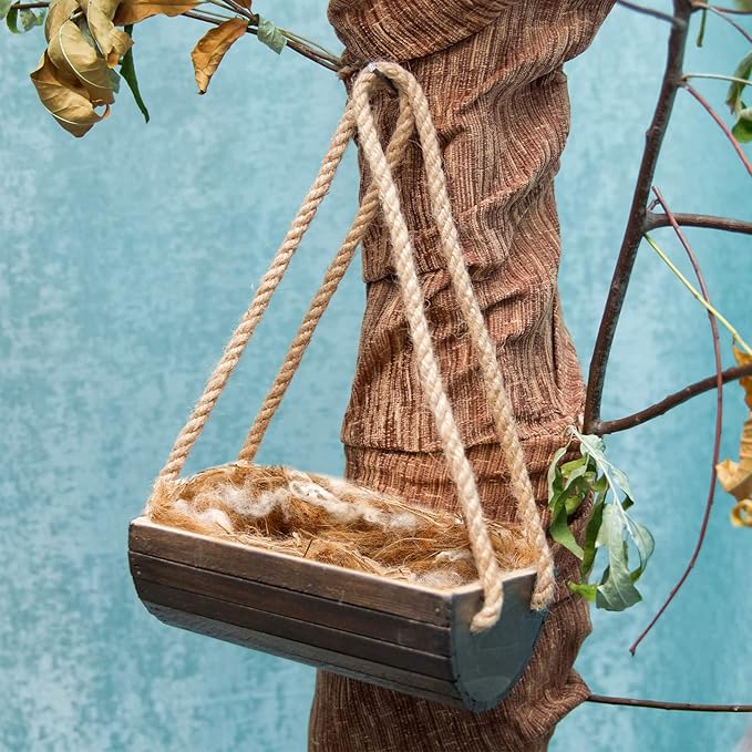 Amyhill 120g/4.23 oz Bird Nesting Materials Mixing Parakeet Nest Material Finch Bird Bedding Hideouts for Canary Coconut for Tree Trunks Cages Garden Yard Home Party Easter Decor