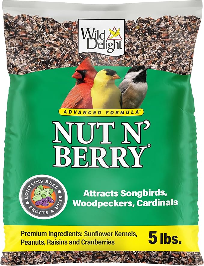 Wild Delight 366050 Nut N' Berry Bird Food, 5 lb, Multi