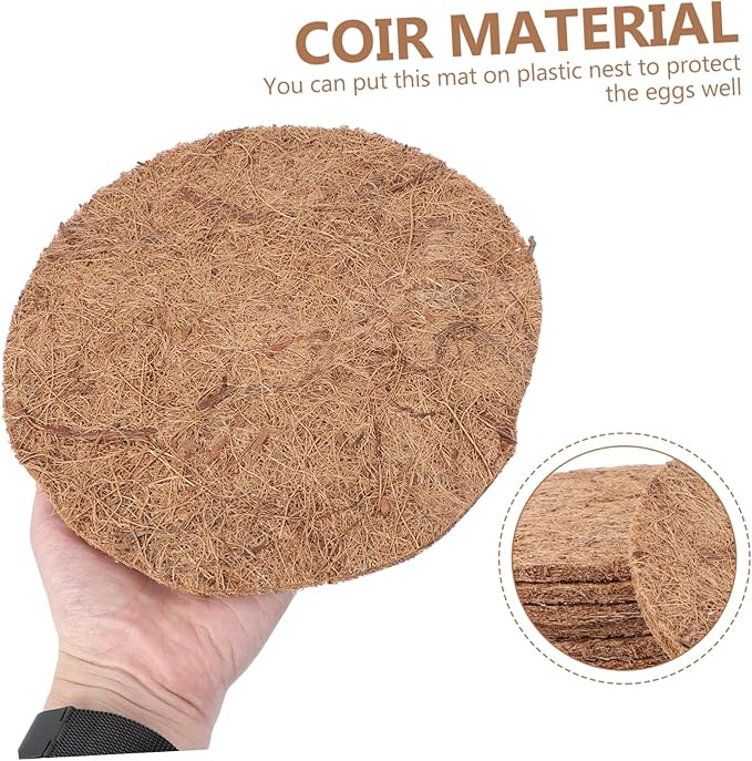 Sosoport 12pcs Coconut Bird Nesting Pad Pigeon Egg Mat Bird Eggs Mat Breeding Accessory Breathable and Washable