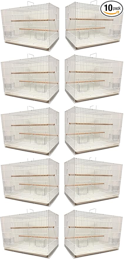 Lot of Ten Aviary Breeding Breeder Lovebird Finch Parakeet Finch Flight Cages
