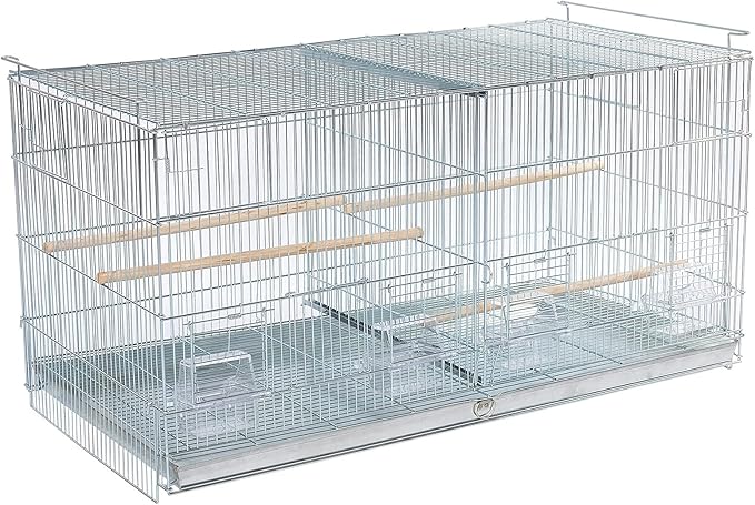 Lot of Galvanized Zinc Plated Stack and Lock Breeder Breeding Bird Flight Cage with Removable Divider Side Nesting Doors