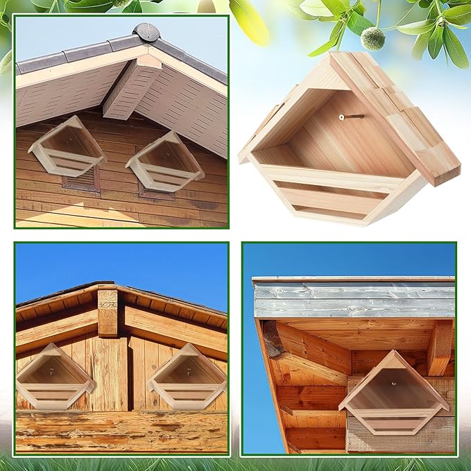 DoubleFill 1 Pcs Cedar Dove Nesting Box Dove House Nest for Bird Pigeon Outside Doves Nesting and Roosting Platform Garden Decoration (Novelty)
