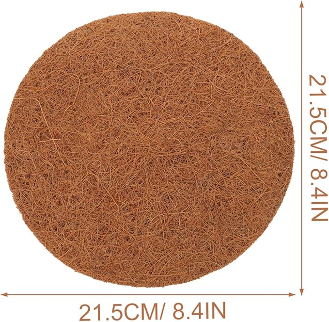 Mipcase Replaceable Pigeon Nest Cushion 8.46In Natural Coconut Fiber Breathable Bird Breeding Mat for Small Birds Parrot Dovecote Accessories