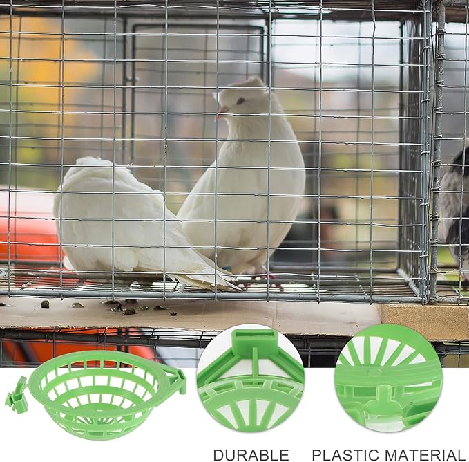 Mipcase Home or Pet Bird's Store Use Easy Install Bird Nest Basin Durable Plastic for Pigeon Nesting Material