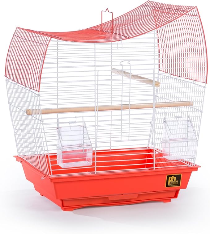 Prevue Pet Products South Beach Wave Top Bird Cage - Ideal for Finches, Canaries, Budgies, and Similarly Sized Birds, Minimal Assembly, Made of Powder-Coated Steel Wire Mesh - Green