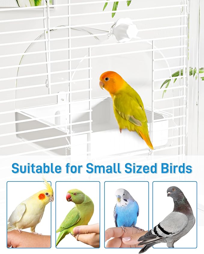BUCATSTATE Hanging Bird Bath for Cage, 3 in 1 Multifunction Bird Bath/Bowl/House, Bird Cage Accessories Suitable for Small to Medium Birds, Like Lovebirds, Finches, Parakeets, Mannikin