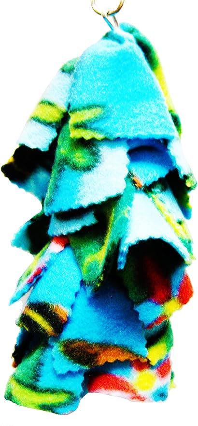 Bonka Bird Toys 1556 Small Fluff Cuddle Colorful Fabric Hanging Parrot Parrotlet Budgie Quaker Dove