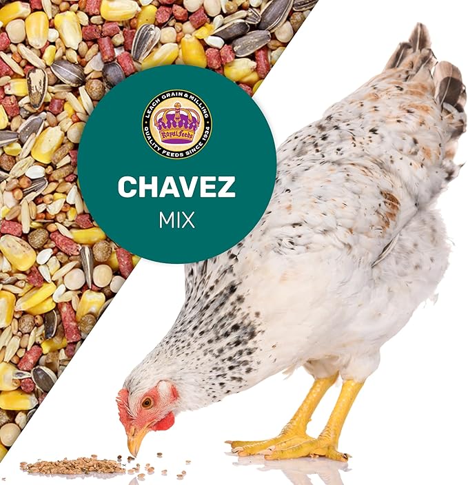 LEACH GRAIN & MILLING CO. Chavez Mix 25 Lbs Bag, Healthy Chicken Feed for Laying Hens – Supports Energy & Digestive Health – Nutrition-Rich Duck & Chicken Food with Protein, Fiber & Essential Minerals