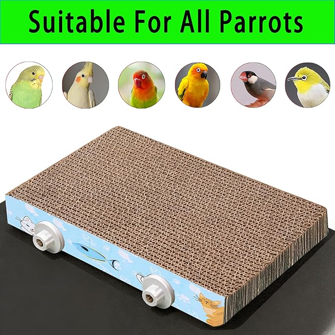 12.4in Large Paper Bird Toys, Bird Platform, Parrot Toy, Help Birds Clean Beak, Release Stress, Reduce Boredom - Suitable for Macaws, Small Parakeets, and Other Small to Medium-Sized Pet Birds